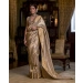 Nandini Pristine Off-white And Golden Handloom Kanjivaram Saree