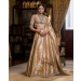Zelie Golden Silk Lehenga Set With Elephant & Swan Motifs