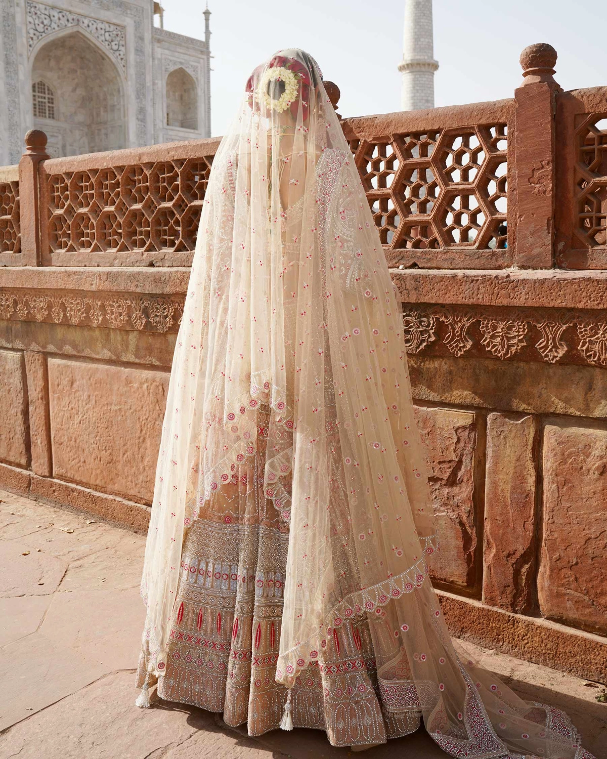 Phoebe Antique White-based, Multicoloured Lehenga Set