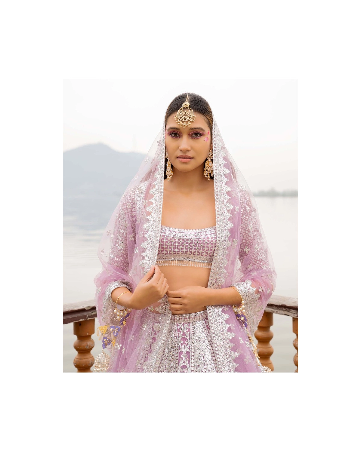 Angie Mulberry Purple Lehenga Set With Chrome Applique