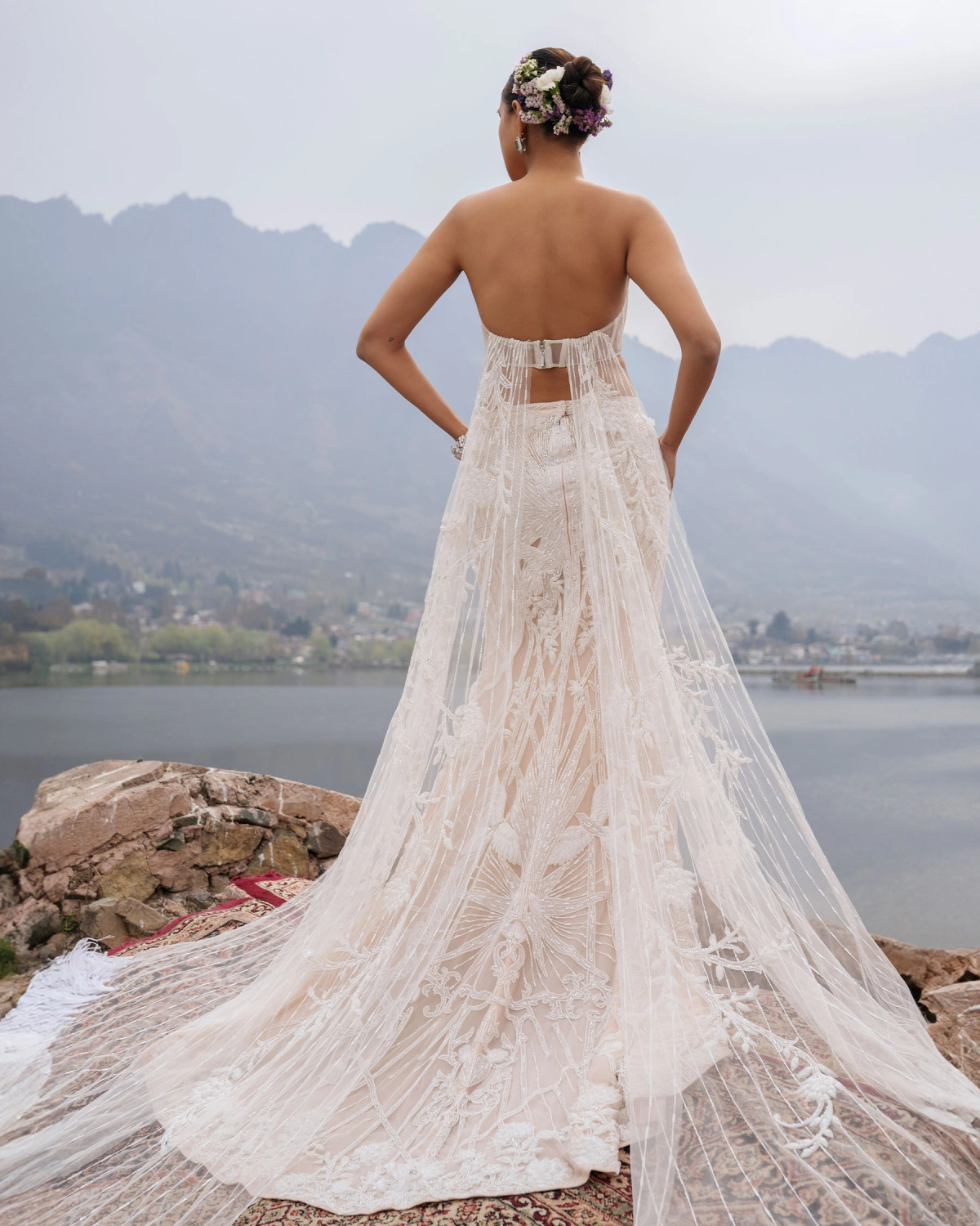 Cassandra Ivory Lehenga Set With Intricate Floral Motifs