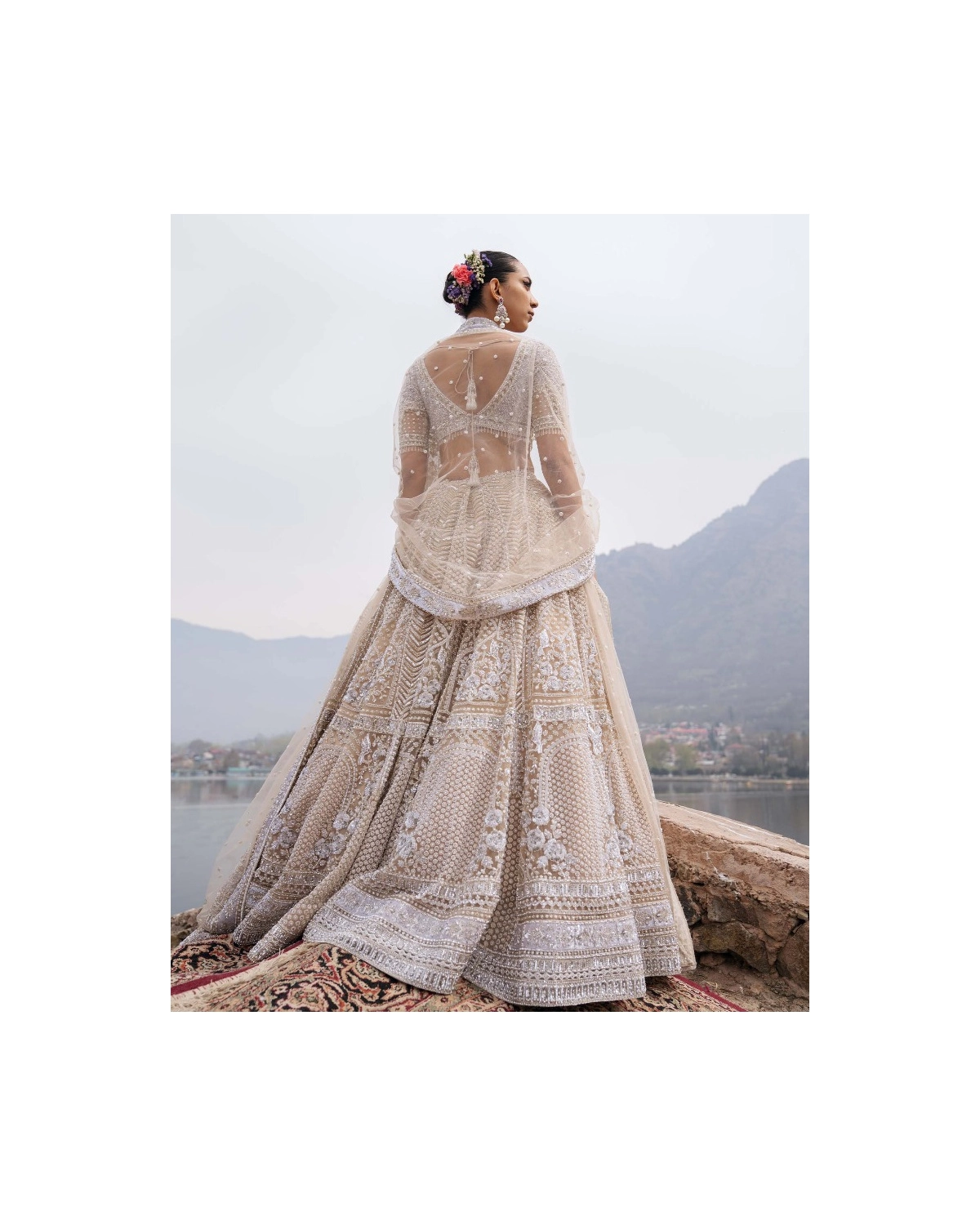 Coralina Ivory Lehenga Set With Intricate Threadwork