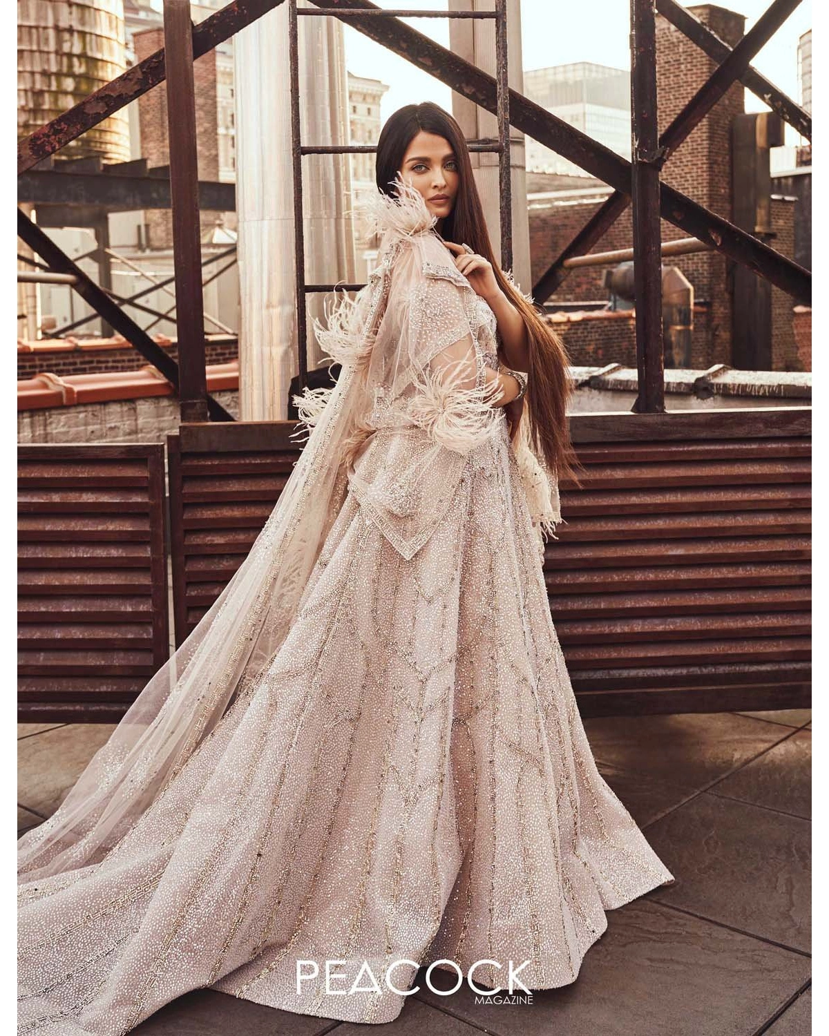 Aishwarya Rai Bachchan Crystal Work Lehenga Set