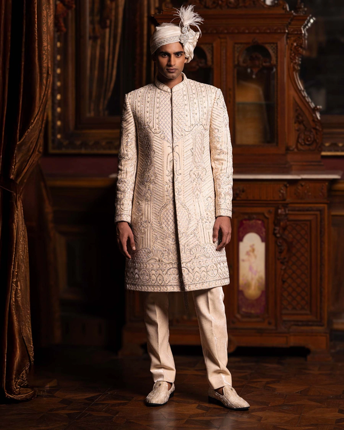 Jean Sherwani Set