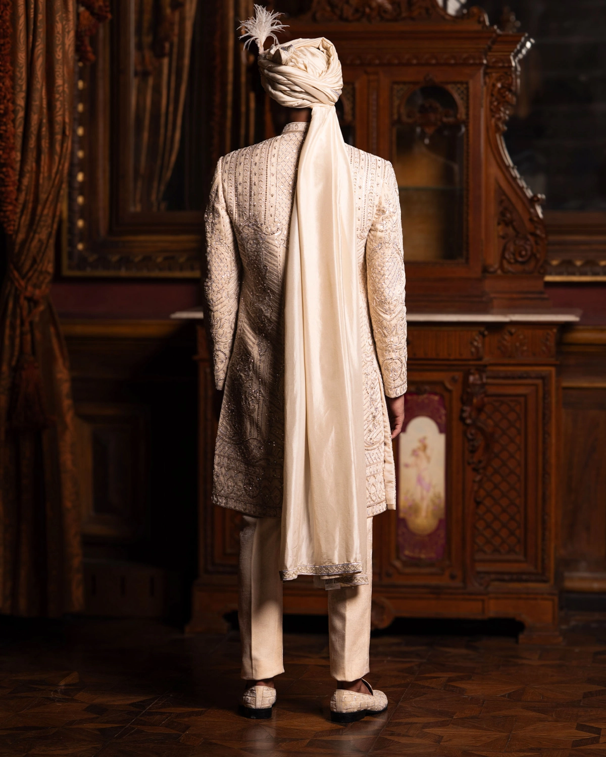 Jean Sherwani Set