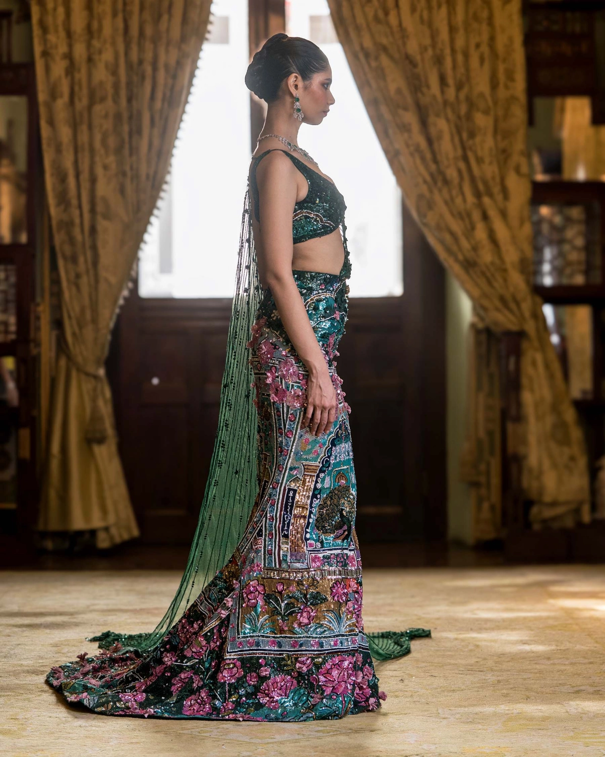 Fabiola Multicoloured Fitted Lehenga Set