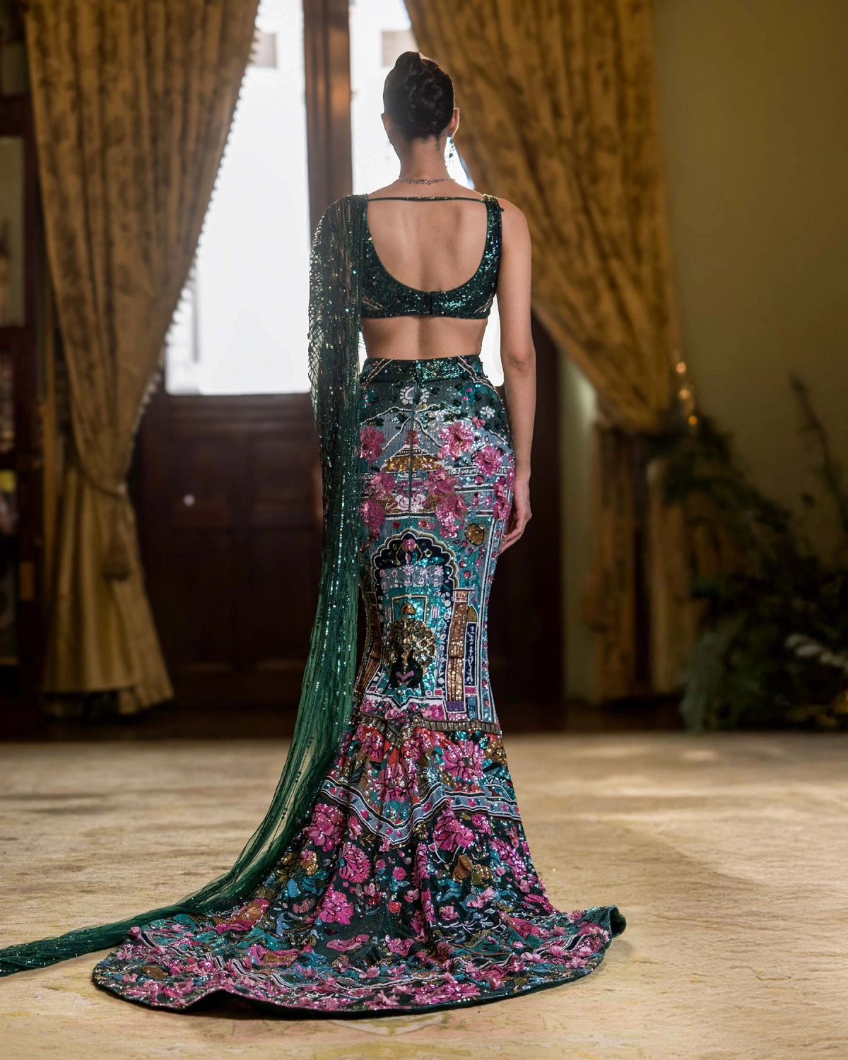 Fabiola Multicoloured Fitted Lehenga Set