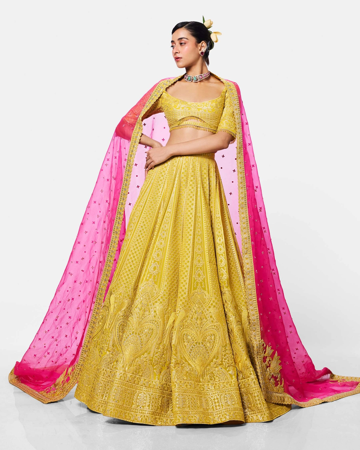 Golden Citrine Lehenga