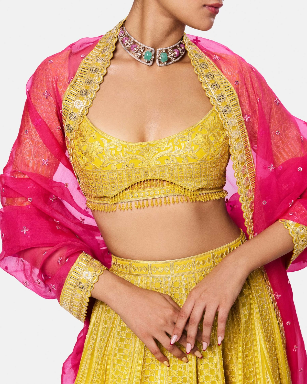 Golden Citrine Lehenga