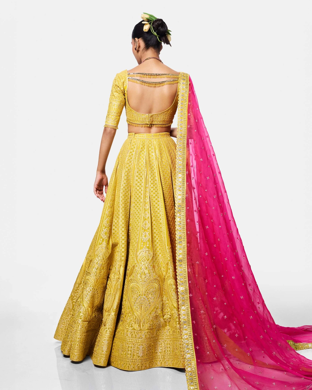 Golden Citrine Lehenga