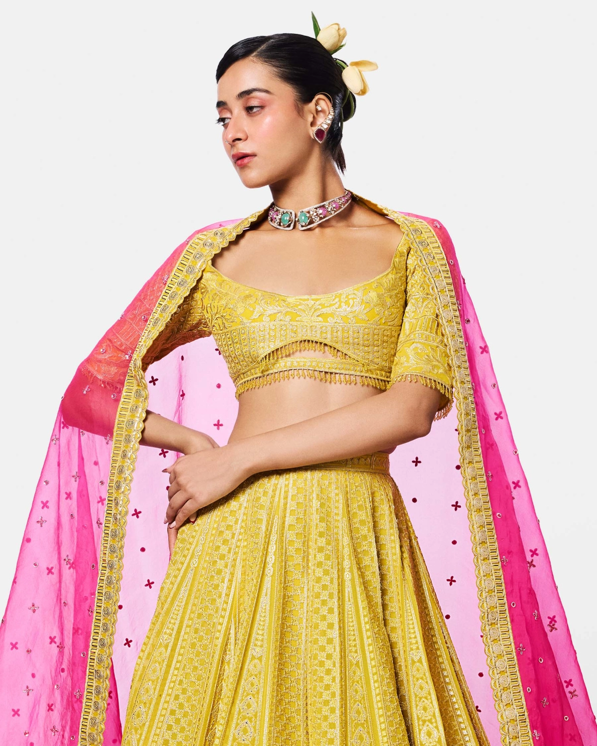 Golden Citrine Lehenga