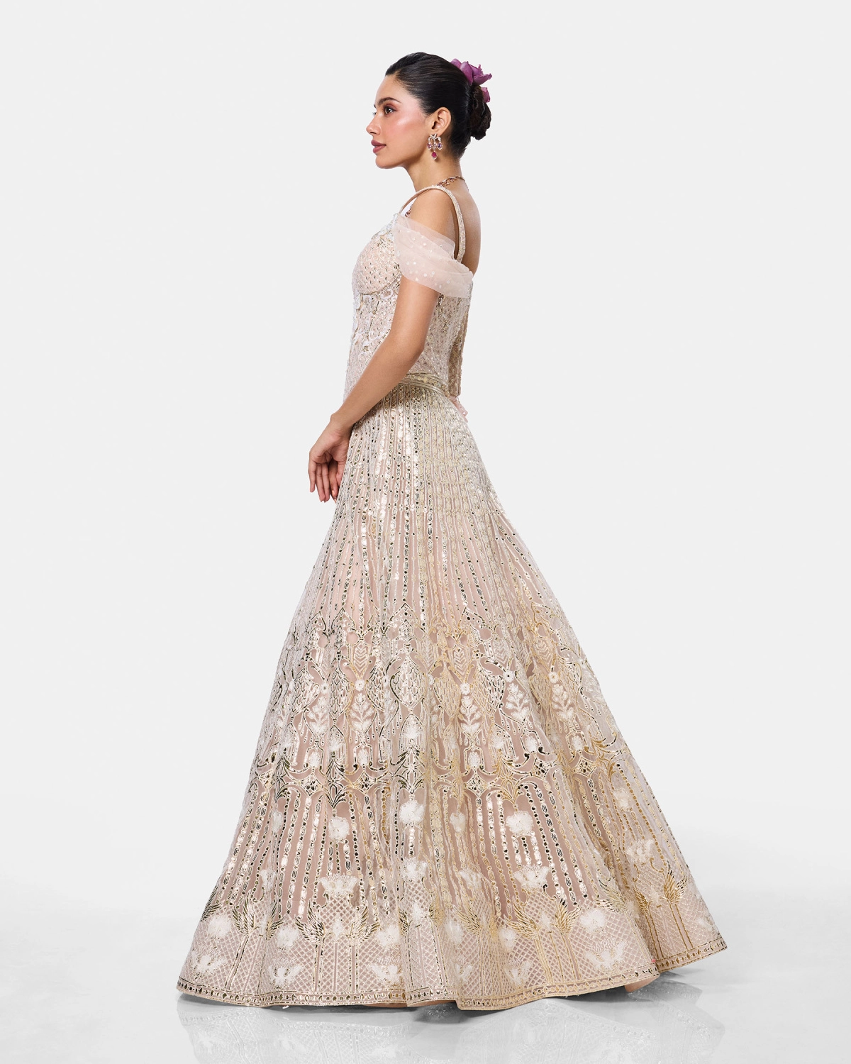 Ivory Celeste Lehenga