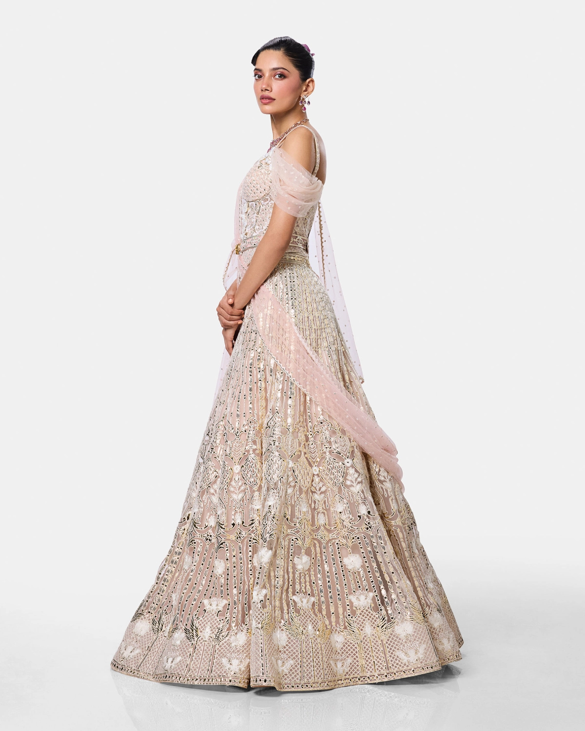 Ivory Celeste Lehenga