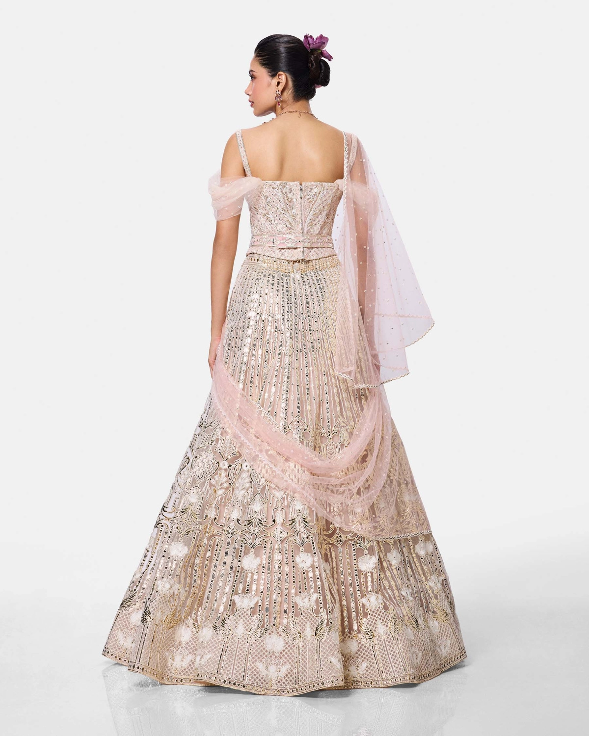 Ivory Celeste Lehenga