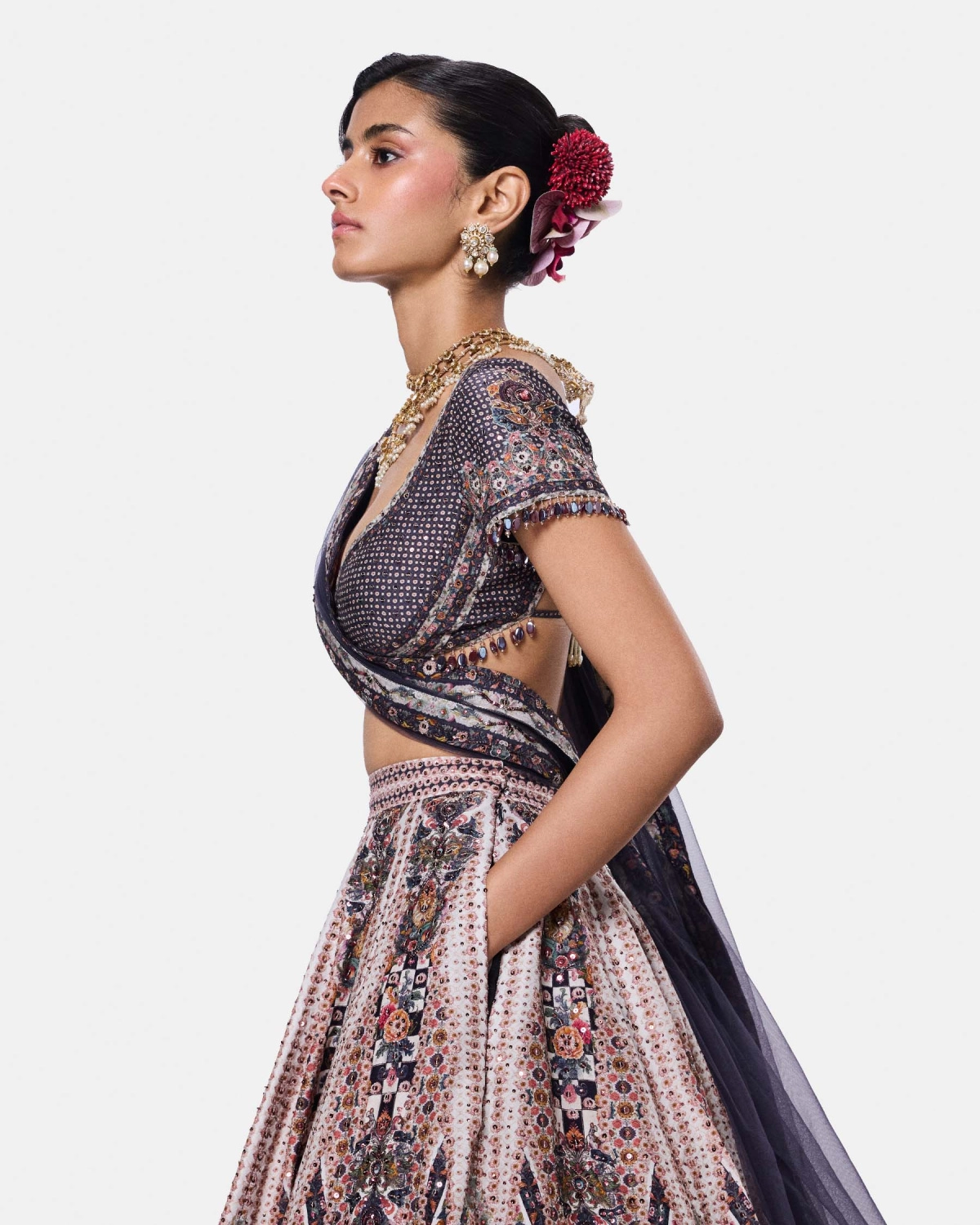 Ivory Mosaic Lehenga