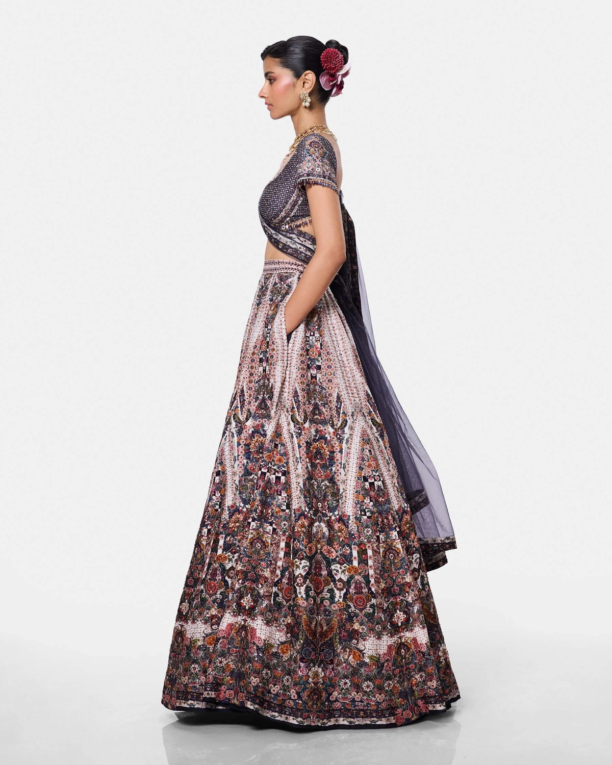 Ivory Mosaic Lehenga