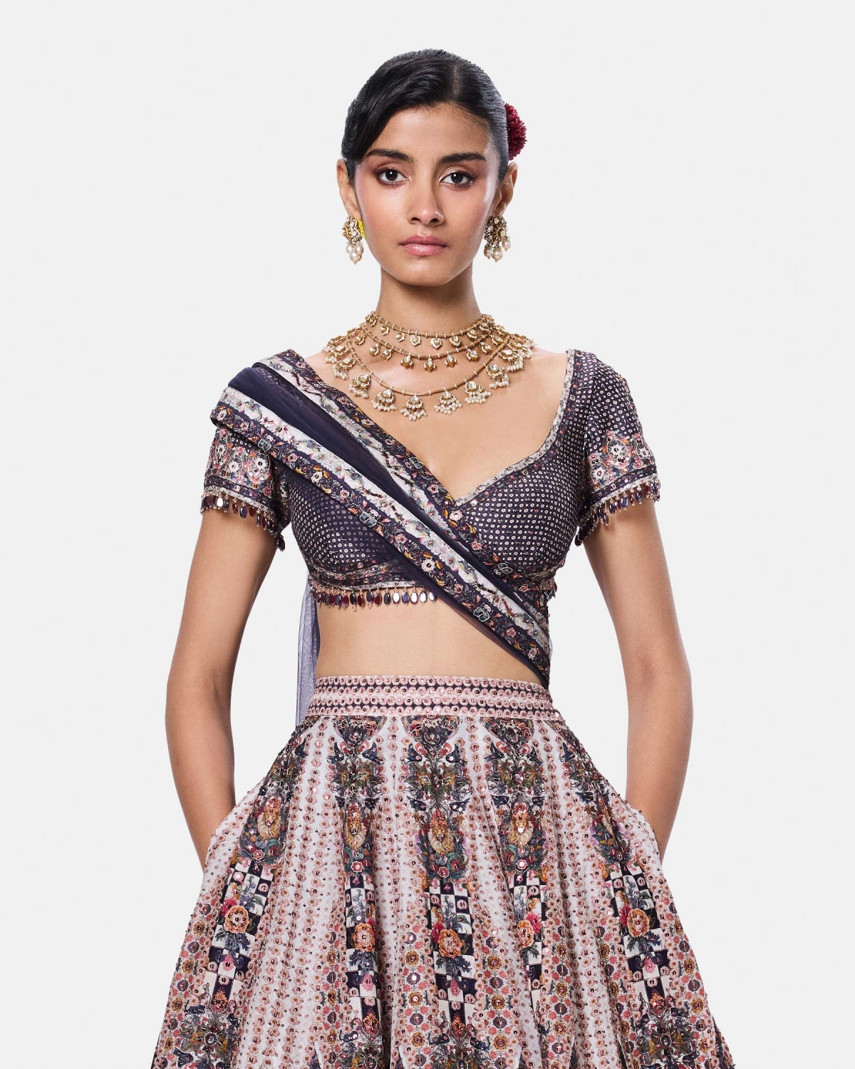 Ivory Mosaic Lehenga