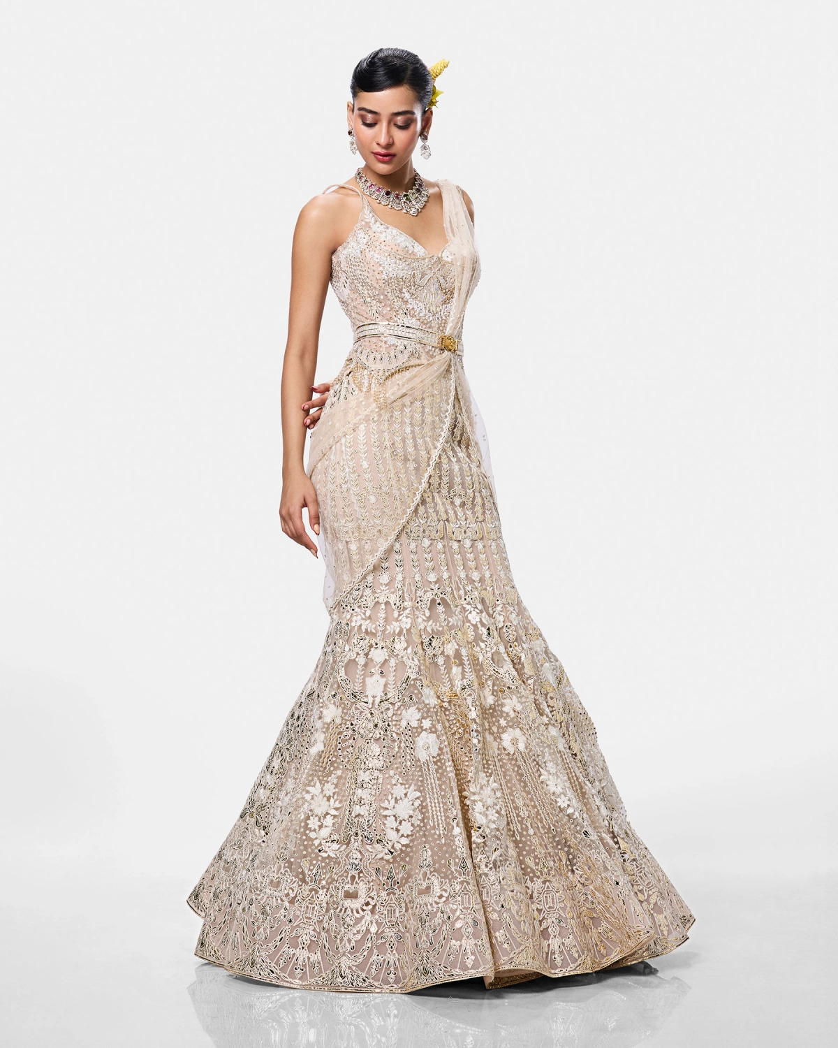 Lumière Gold Lehenga