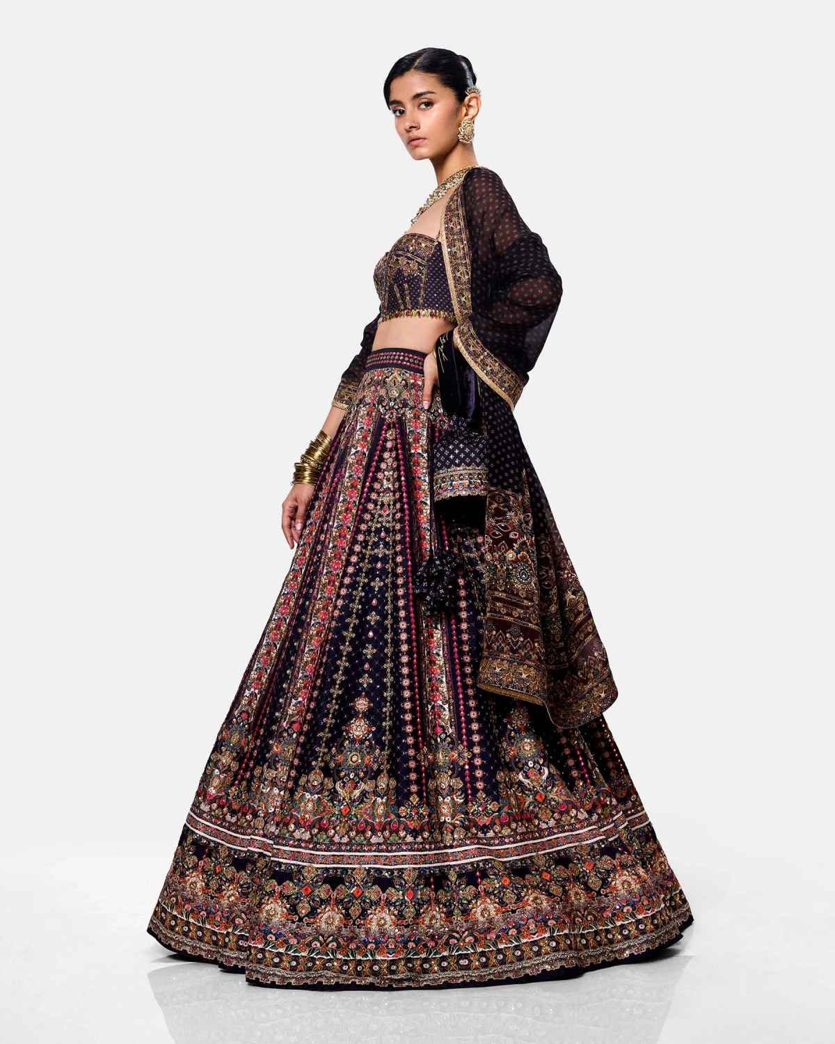 Midnight Plum Lehenga