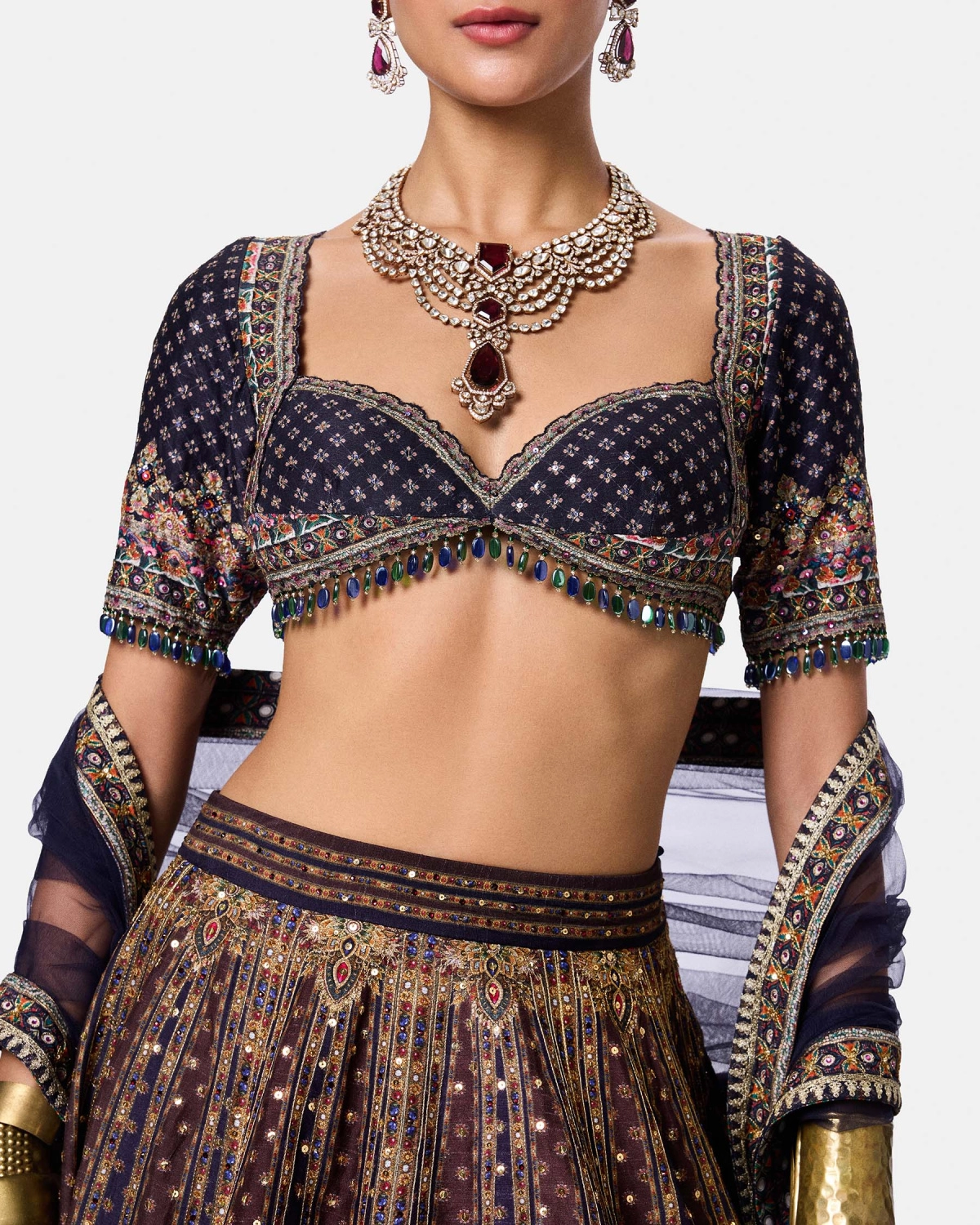 Midnight Zari Lehenga