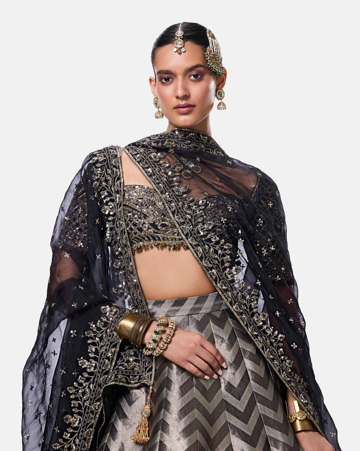  Moonlit Zari Lehenga