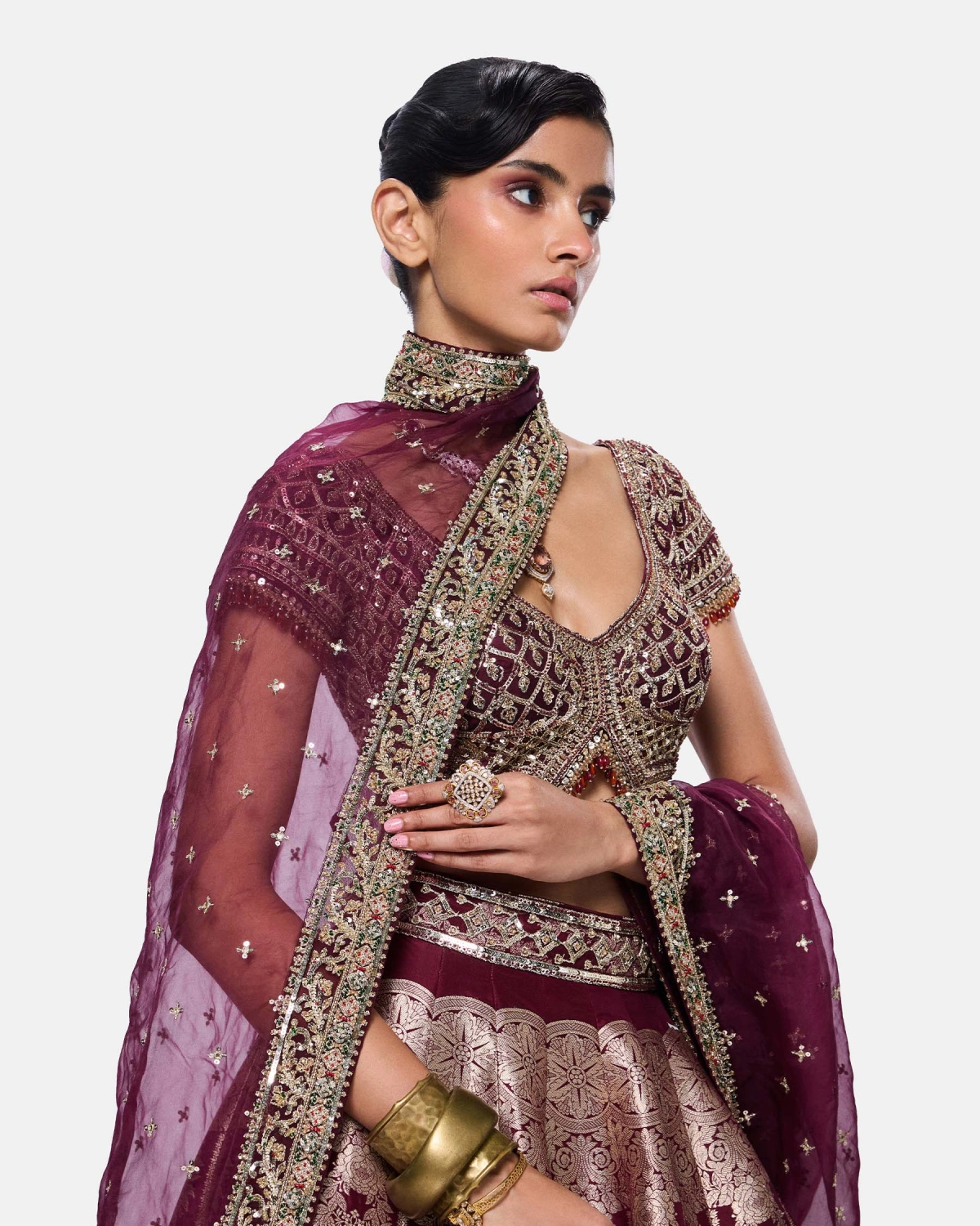 Mulberry Gold Lehenga