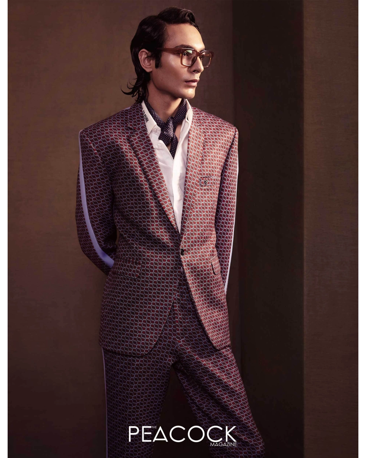Noir Classic Blazer With Satin Shawl Collar
