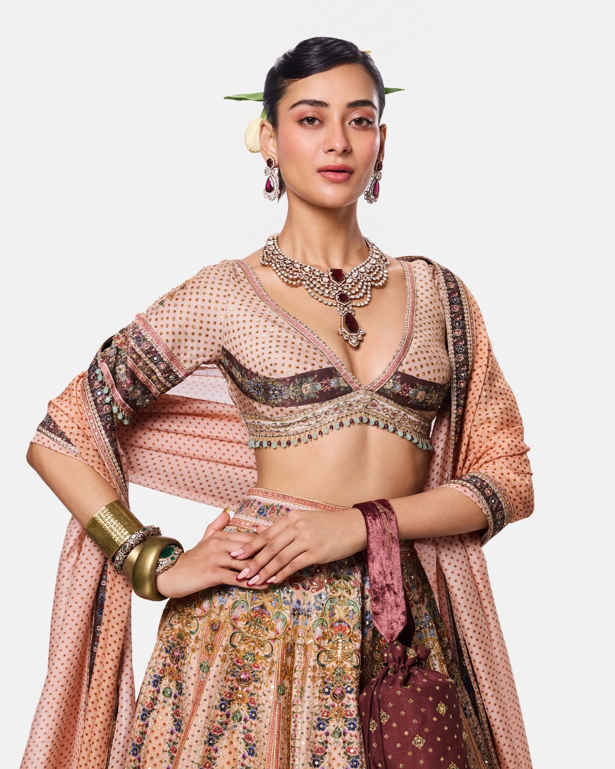 Peach Blossom Lehenga