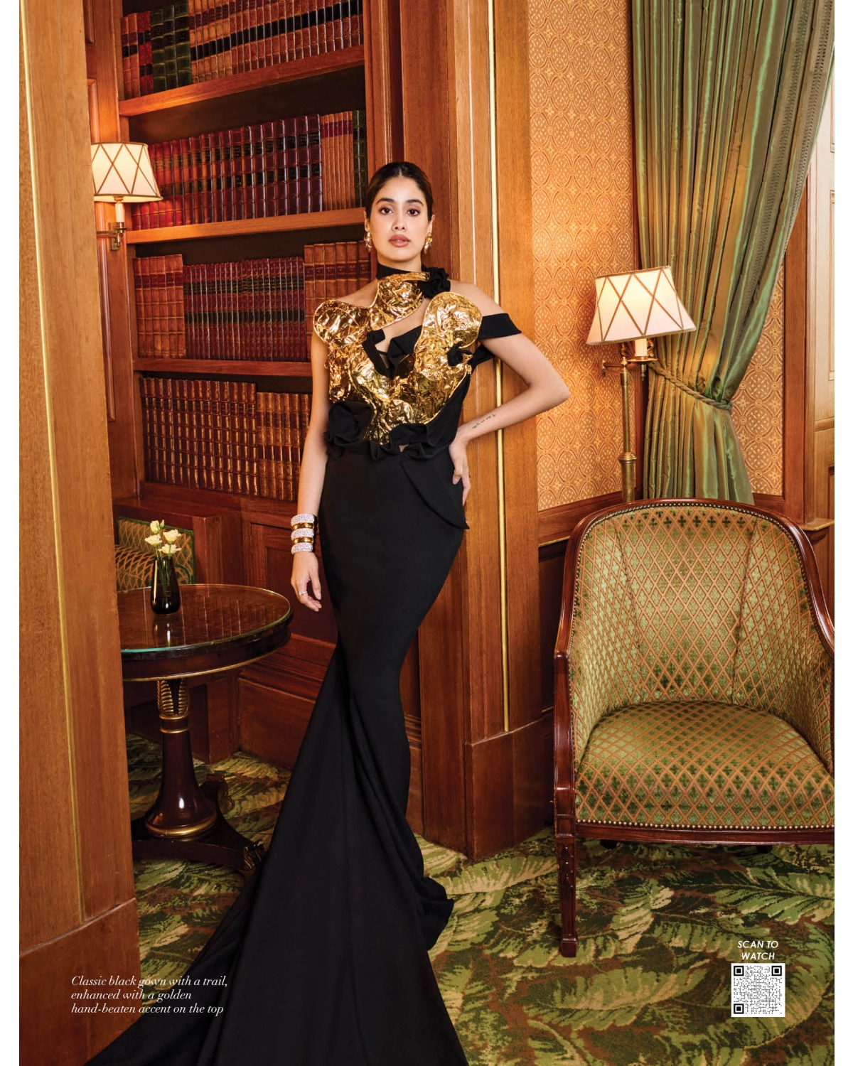 Janhvi Kapoor Classic Black Gown