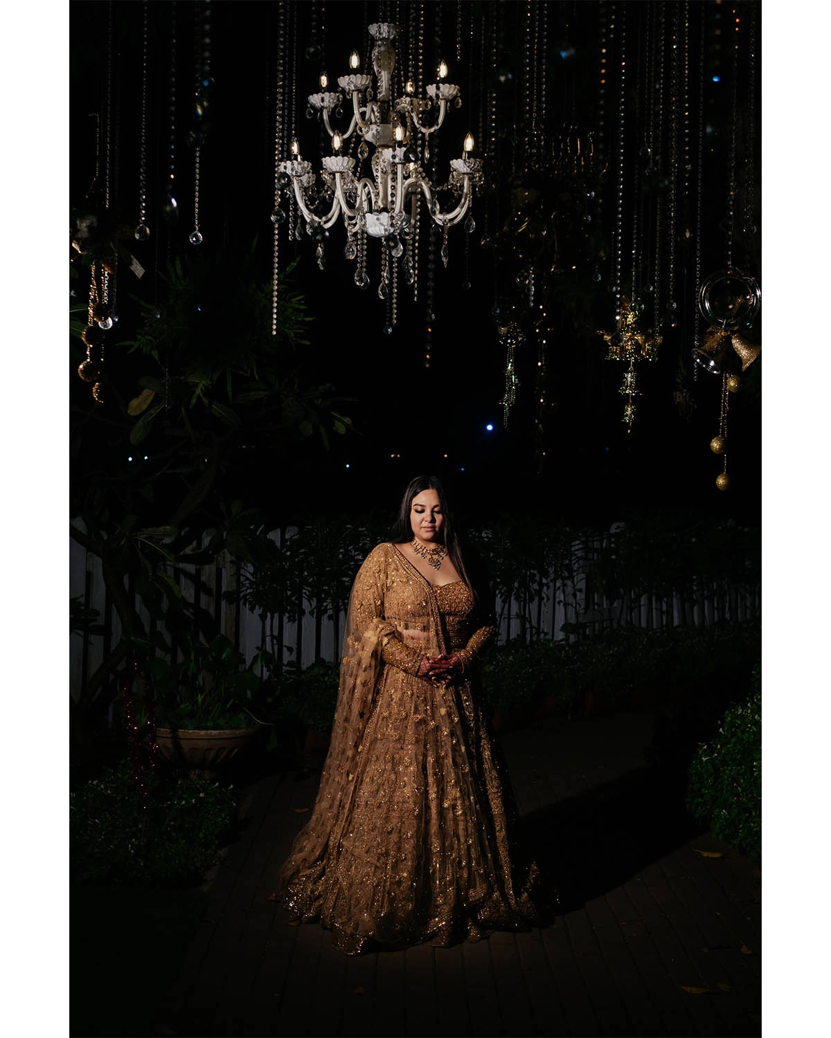 Priyanka Parkash Gold Embroidered Lehenga Set