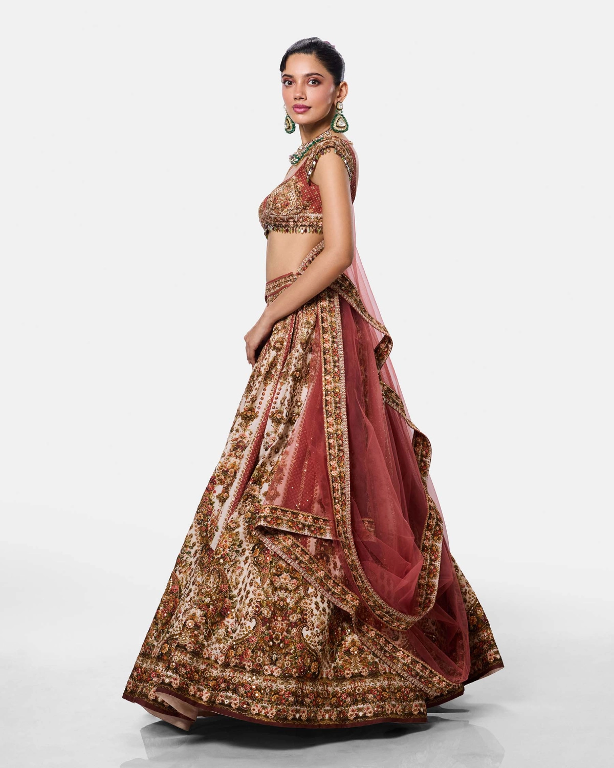Rosewood Paisley Lehenga