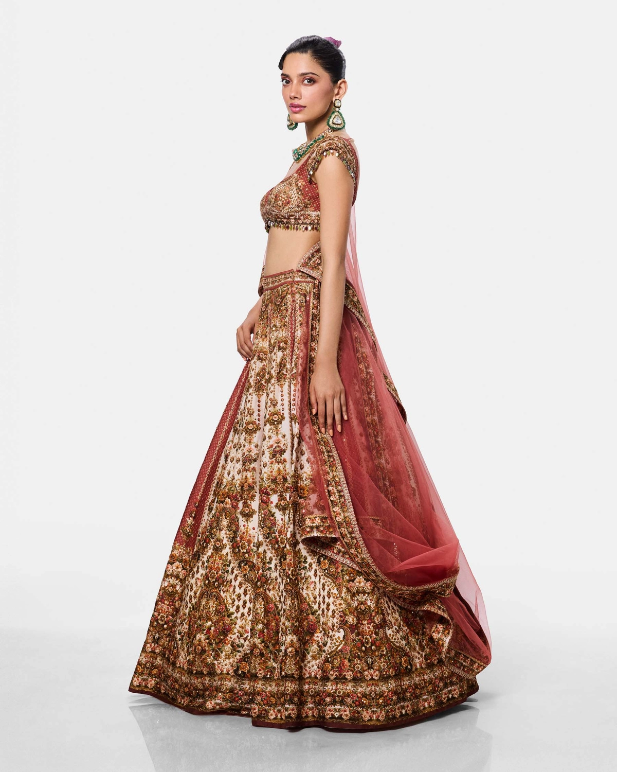 Rosewood Paisley Lehenga
