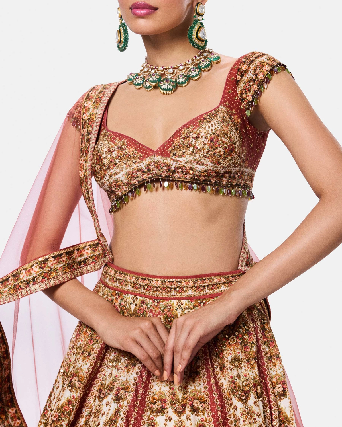 Rosewood Paisley Lehenga