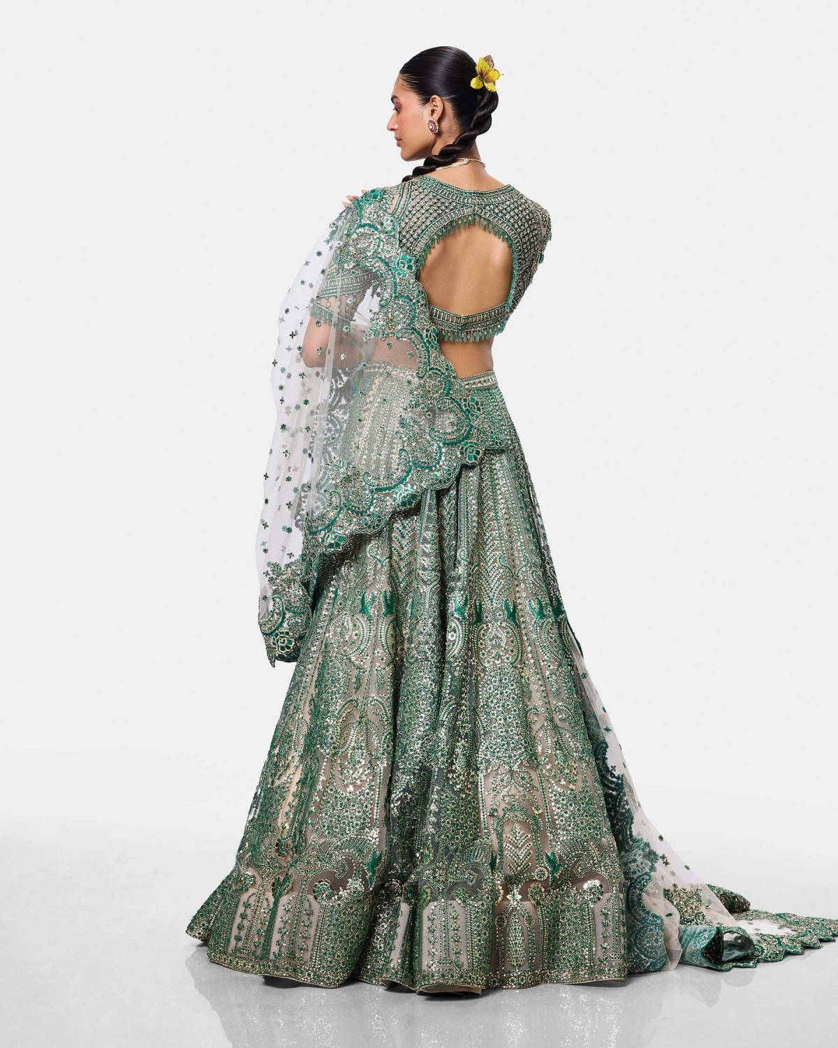 Sage Blossom Lehenga