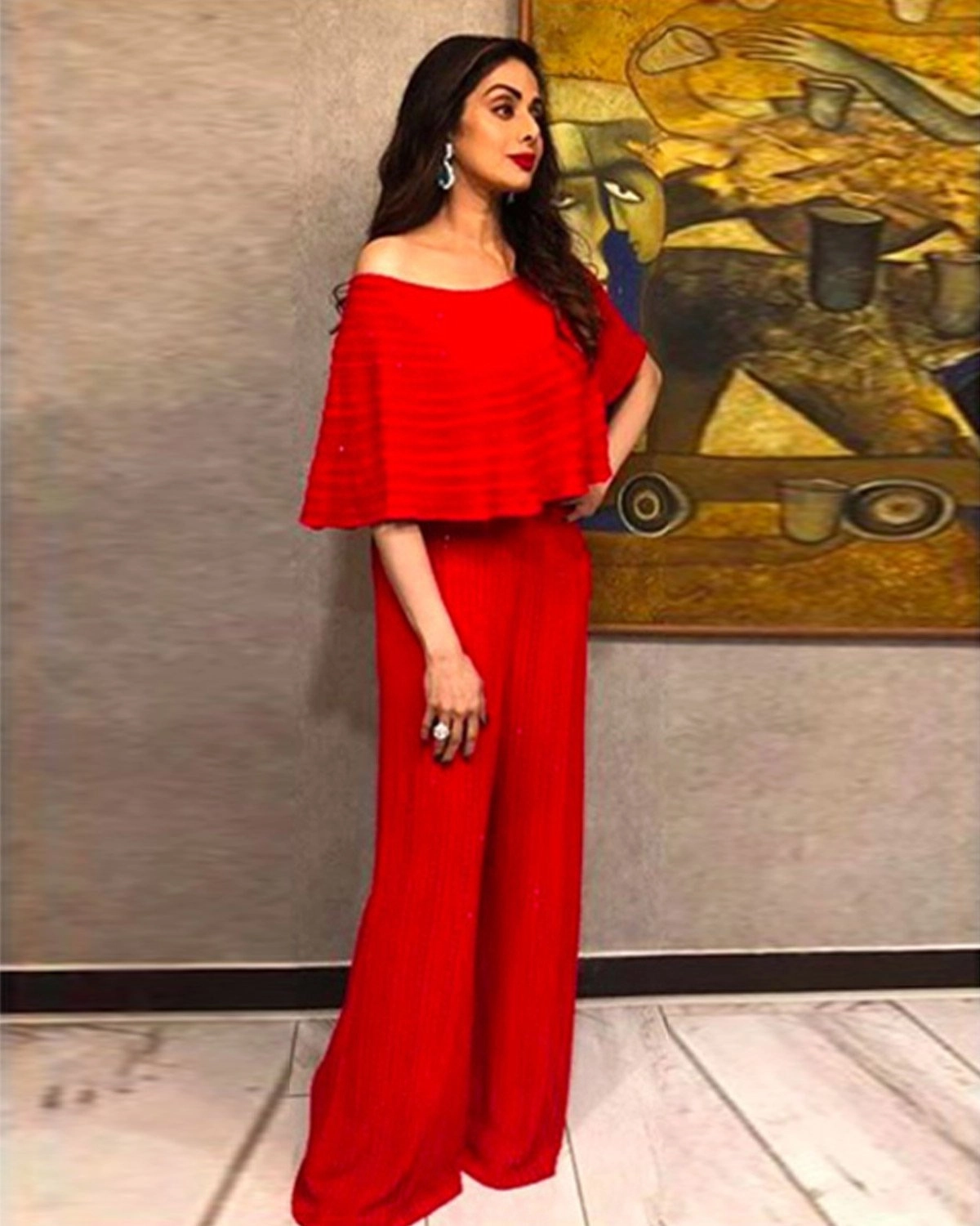 Sridevi Red  Jumpsuit