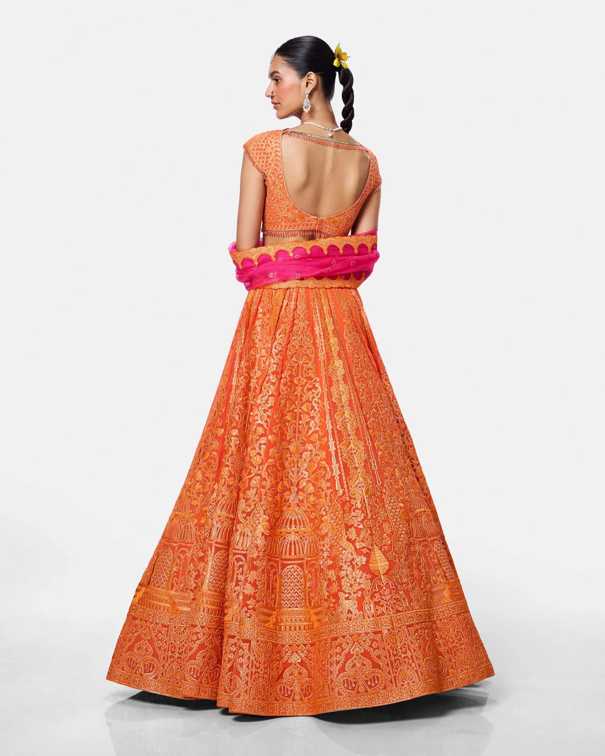 Sunset Coral Lehenga