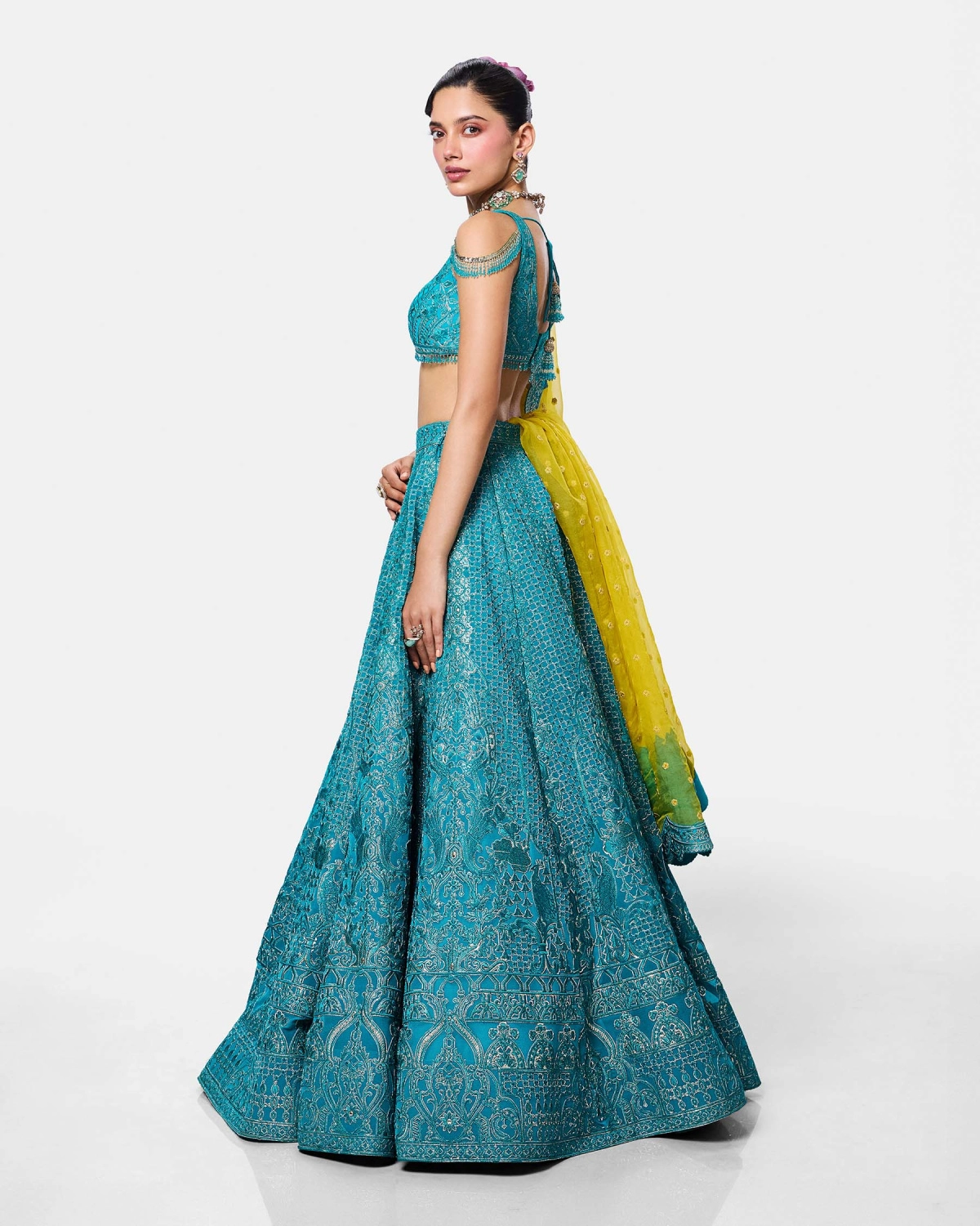 Turquoise Bloom Lehenga