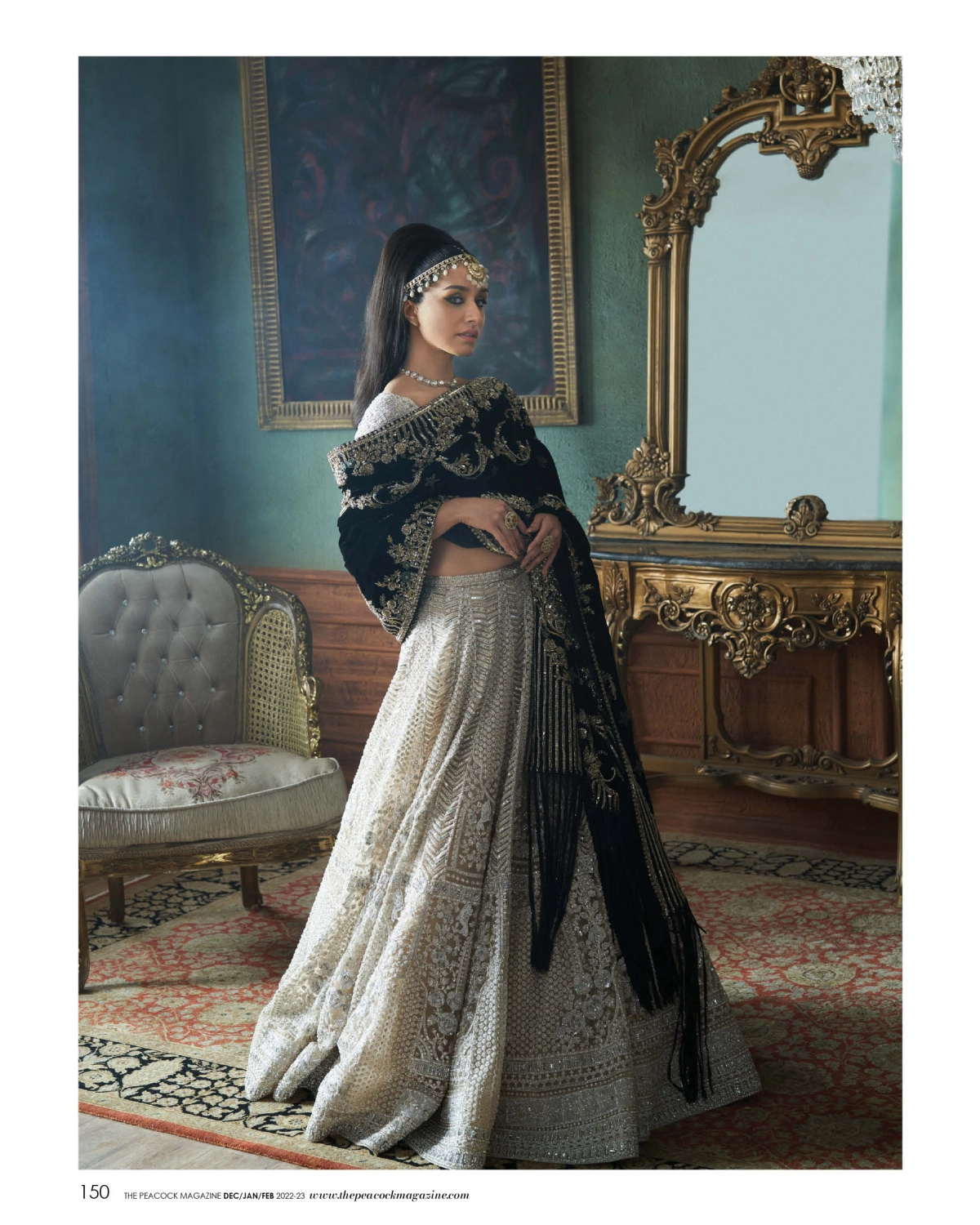 Shraddha Kapoor Silver Handcrafted Lehenga